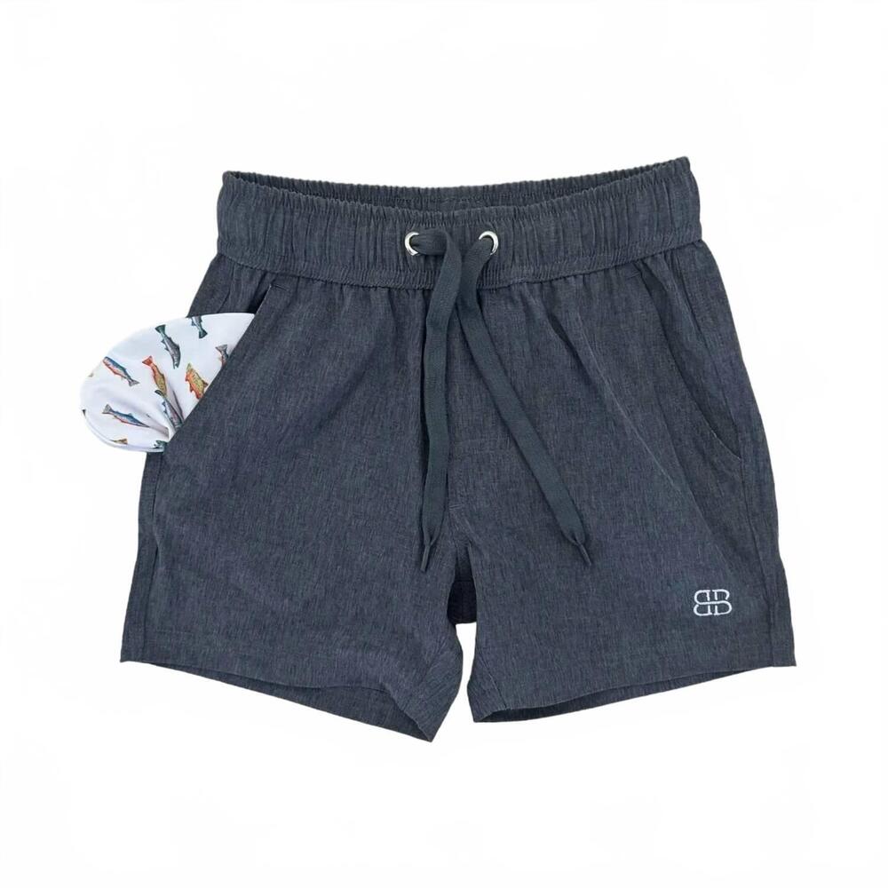 NEW VELVET FAWN kid's calvin short in grey